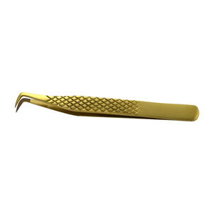 Juego de Pinzas para Extensión de Pestañas, Acero Inoxidable Antiestático, Punta de 90 Grados, Textura Suave, Profesional, Longitud de 10 mm - Product Image 2