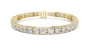 10K Yellow <b>Gold</b> Diamond Bracelet Round Cut Multi Size 35 Stones Luxury Sparkle Elegant Wedding Party Fine Jewelry Gift - Product Image 5