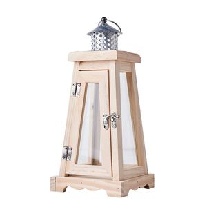 Farol de Madera y Vidrio Pulido Oscuro Personalizado de Última Tendencia, Fabricante de Faroles de Madera de Mango con Diseño Antiguo - Product Image 6