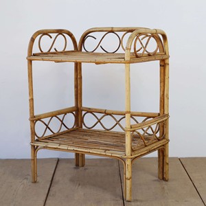 Étagère à livres moderne en rotin, étagères de rangement en bois et canne, organisateur de sol pour chambre d'enfant - Product Image 6