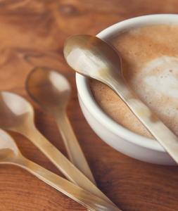 Cuchara de Cubiertos de cuerno de búfalo de calidad de lujo para mesa de comedor, cuchara para servir de cuerno de buey, buena pulida, la mejor calidad de cuchara de cuerno - Product Image 3