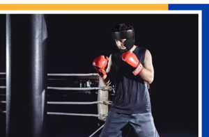 Casque de boxe en PU rouge avec masque facial protecteur HW-BHG-001 pour l'entraînement, le sparring, le MMA, le Muay Thai, le Taekwondo, unisexe, jeunes, débutants HAWK - Product Image 4