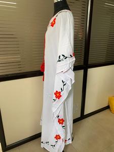 Vestido Largo Kaftan de Playa con Cintura Imperio, Bordado Gótico, Estilo Japonés, Sexy, Ropa de Mujer, Estilo Bohemio, Floral, para Playa, Maxi Vestido - Product Image 5