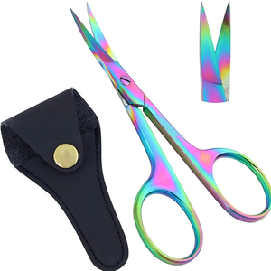 Multi Purpose Small Size Stainless Steel Straight <b>Scissors</b> Manicure <b>Scissors</b> for <b>Beards</b> Cuticle Trimming Sharp Beauty <b>Scissors</b> - Product Image 1