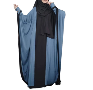 Abaya Dubaï Turquie, couleur noire, tissu Nida, abayas simples, vêtements islamiques modestes, vêtements musulmans, tissu personnalisé, abaya plissée - Product Image 6