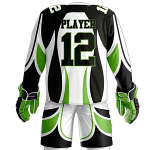 Uniformes de hockey sur glace pour hommes de haute qualité, design personnalisé, séchage rapide, antibactériens, confortables, respirants, polyester, nom de l'équipe OEM - Product Image 5