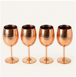 100% Authentic Hammered <b>Copper</b> Wine Goblet Set Handcrafted Luxury <b>Copper</b> Cocktail Glass For Home Bar & Hotel <b>Copper</b> Drinkware - Product Image 4
