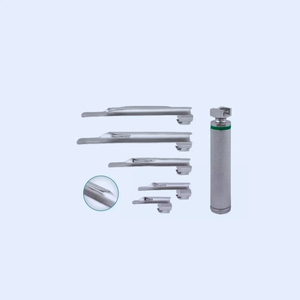 Laryngoscope en acier inoxydable, ensemble de 10 lames à fibres optiques, Mac Miller, 3 poignées, CE Classe I, instrument chirurgical réutilisable - Product Image 3