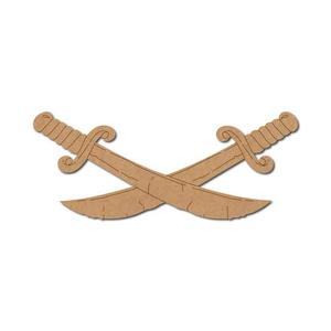 Par de espadas de madera MDF cortadas con láser, nuevo éxito de ventas, ligeras, en tendencia - nuevo juguete clásico de madera para el aprendizaje infantil - Product Image 1