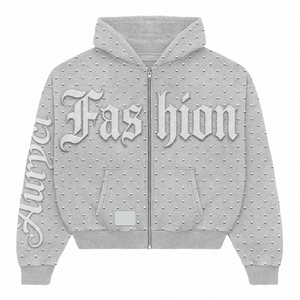 Premium Quality Men <b>Sun</b> Faded Oversized <b>Drop</b> Shoulder Rhinestone Hoodie 100% Cotton Custom Vintage Style Fashion Wear Men Hoodie - Product Image 6