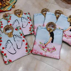Traditional baby gift <b>bags</b> for baby <b>showers</b> return gifts birthday giveaways Indian style pouch attractive design elegant look - Product Image 1