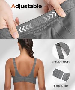 Women's <b>Plus</b> <b>Size</b> Quick-Dry Breathable Anti-Bacterial Spandex/Nylon <b>Sports</b> <b>Bra</b> for Gym Yoga Running Front Customized S-4xL <b>Sizes</b> - Product Image 3