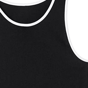 Débardeur sans manches noir pour homme, couleur unie, col rond, gilet tricoté décontracté, grande taille - Product Image 6