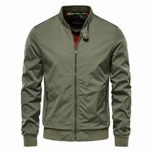 Chaqueta Cortavientos Personalizada para Hombre, de Lona y Piel de Vaca, con Capucha, Cierre Frontal con Cremallera, Logotipo Impreso, Estilo Urbano - Product Image 3