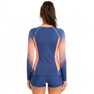 Womens Yoga <b>Top</b> Crew Neck <b>Tight</b>-<b>Fitting</b> Long-Sleeve Rash Guard Solid Shirt Outdoor Apparel Fitness Training - Product Image 2