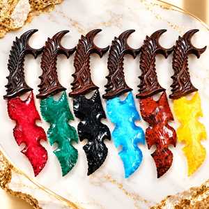 Cuchillo de Cristal Artesanal Colorido al por Mayor con Mango de Fantasía, Cuchillo de Cristal Monalisa, Regalo Coleccionable - Product Image 5