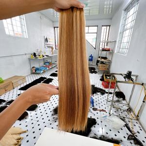 CDYHAIRVN SDD DD Vietnam Weft Hair <b>Highlight</b> Color Human Hair Bundles Bone Straight Hair Weave Mixed Color Piano Color Bundles - Product Image 3