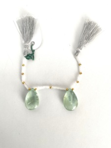 พลอยอะความารีนทรงลูกแพร์คู่ธรรมชาติสำหรับทำเครื่องประดับชั้นดี - Product Image 6