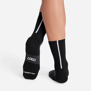 Custom <b>Socks</b> Logo Jacquard Embroidered Honeycomb Corset Mesh Breathable Crew Sports <b>Running</b> <b>Socks</b> - Product Image 4