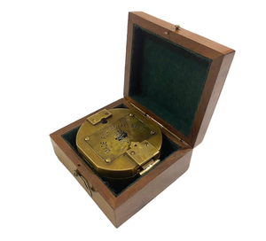 Solid Brass Brunton <b>Compass</b> in Wooden Box/Maritime Nautical Working Geological <b>Compass</b> - Product Image 2