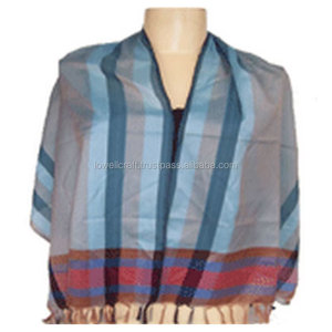 Pañuelo de Seda con Rayas de Poliéster para Mujer, Elegante, de Diseño, Suave, Estiloso y de Lujo para Uso Casual - Product Image 3