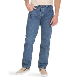 2025 Customize <b>Men</b> Canvas High Waist Straight Casual Slim Fit Stretch <b>Drawstring</b> Closure Skinny <b>Jeans</b> - Product Image 3