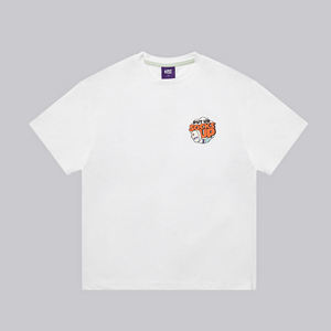 T-shirt à manches courtes pour homme, couleur unie, col rond, décontracté, en jersey de coton respirant, avec logo imprimé sur le devant - Product Image 6