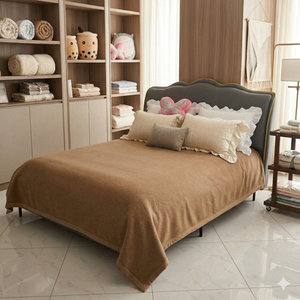 Manta Tejida de Lana de Camello Mongol MONECO, Tamaño King 220x240, Súper Suave, Cálida, Transpirable, para las Cuatro Estaciones - Product Image 4