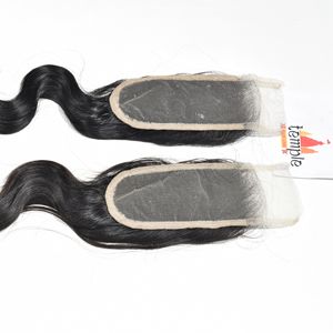 Extensiones de Cabello Humano Virgen Indio Natural Negro 100% Sin Procesar con Cierre 2*6 para Mujeres - Product Image 1