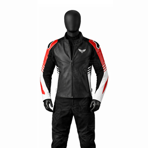 Blouson de moto en cuir pour homme, veste de course, équipement de protection pour motard, idéal pour la conduite sur route et sur circuit - Product Image 2