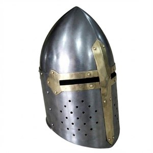 Casco de Armadura Corintia Griega Medieval con Pluma Roja, Máscara Facial Completa de Caballero Espartano para Cosplay, Exhibición, a Precio Económico al por Mayor - Product Image 6