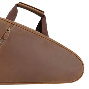 Sac de Rangement Rétro en Cuir pour Raquettes de Tennis, Sac de Voyage Polyvalent et Durable à Compartiments Multiples pour Équipement Sportif - Product Image 6
