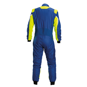 Combinaisons de karting pour adultes, sur mesure, bleu-vert, avec fermeture éclair sur le devant, manches longues, col montant, pour l'académie de karting - Product Image 4