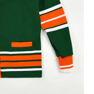Logos personnalisés de haute qualité sur des pulls à col en V pour les sororités/fraternités/écoles/collèges/universités, logos brodés sur des cardigans en tricot - Product Image 3