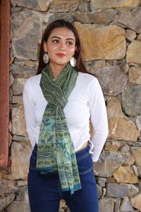 Bloque de mano Impreso Algodón Cuello Wrap Bufanda de Navidad Dupatta Para Mujeres Git For Her - Product Image 4