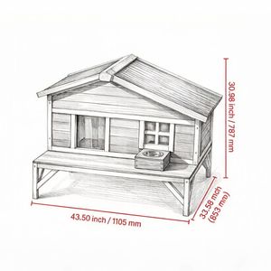 Classica Villa Rettangolare per Gatti di Taglia Grande, per Uso Interno o Esterno - Product Image 2