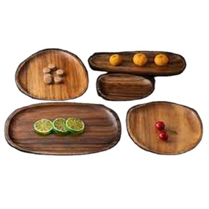 Bandeja de uso multiusos, bandeja redonda para servir y decorar, bandeja de madera de precio más bajo para servir en el hogar y la cocina - Product Image 1