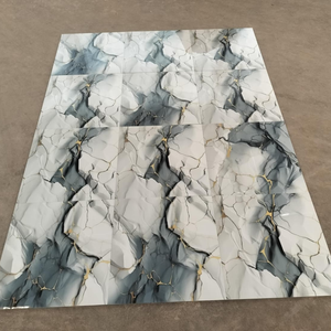 Baldosas de porcelana para suelo Teranga Cloud Gold de 60x60 cm, diseño contemporáneo brillante para baño, 600 mm x 600 mm - Product Image 4