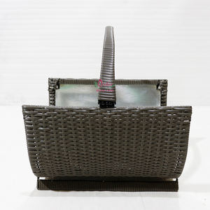 Panier à bûches en osier de jacinthe d'eau de jonc de mer fait à la main de haute qualité, stockage naturel pour la maison et le bureau - Product Image 6