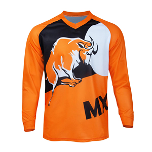 Maillot de cyclisme de motocross personnalisable à manches longues pour la course hors route VTT - Product Image 1