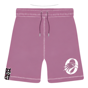 Conjunto de Pantalones Cortos y Camiseta de Rugby Geométrica en Rosa Polvoriento, Negro y Blanco, Manga Corta, Cuello Redondo, Personalizable, Transpirable, para Entrenamiento Deportivo en Equipo - Product Image 5