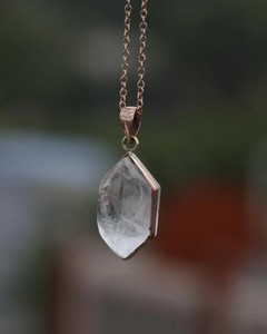 Natural Clear Quartz Pendant Necklace Adjustable 14 To 24 Inches Crystal Stone Jewelry Handmade Gift Fashion - Product Image 3