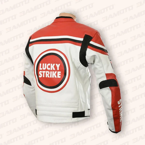 Veste de moto en cuir de vache véritable sur mesure pour homme/Chaquetta avec protection CE niveau 2 et bosse de protection - Product Image 2