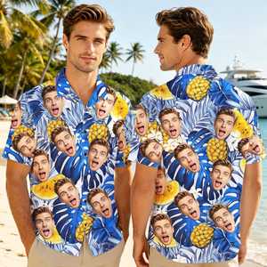 Chemise Hawaïenne Personnalisée pour Homme Adulte, Impression Photo, Design Tropical, Tissu Lin/Coton, Service ODM, 5XL, Anti-UV, Respirante - Product Image 3