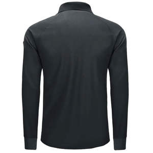 Polo de Manga Larga para Hombre, Corte Ajustado, Color Sólido, Bolsillo con Cierre, Cierre de Botones, Elástico, Transpirable, Ligero, Informal, para Uso Diario - Product Image 5