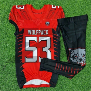EXOFIT APPAREL Ensemble Maillot et Pantalon de Football Américain Personnalisé pour Homme Adulte Respirant 100% Polyester Imprimé par Transfert Thermique - Product Image 5