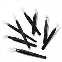 Pinzas de Alta Precisión para Extensión de Pestañas, Duraderas, de Acero Inoxidable, con Punta Lisa en Ángulos de 35, 45 y 90 Grados, Colores y Logotipo Personalizables