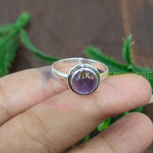 แหวนพลอยอเมทิสต์สีม่วง, แหวนเงินแท้ 925, แหวนพลอยสีม่วง, แหวนสีม่วง, แหวนดีไซน์แฮนด์เมด, แหวนสัญญาสำหรับเธอเป็นของขวัญ - Product Image 5