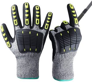 Guantes de Seguridad Impact de Cuero A5 para Conducir, Palma de Piel de Cabra con Protección de Nudillos TPR para Camiones y Operaciones de Vehículos Pesados - Product Image 5