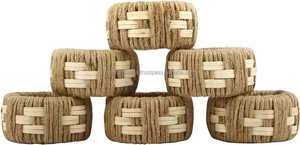 ห่วงใส่ผ้าเช็ดปากทำจากไม้ไผ่ธรรมชาติสำหรับงานแต่งงานโต๊ะรับประทานอาหารงานสังสรรค์ในครอบครัวการตั้งแคมป์-ของตกแต่ง - Product Image 3